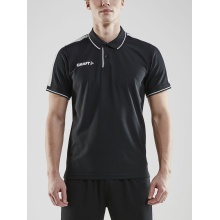 Craft Sport-Polo Pro Control (100% Polyester) schwarz/weiss Herren